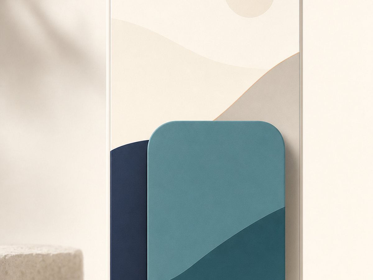 Two brand palettes blending into one app, representing white-label customization